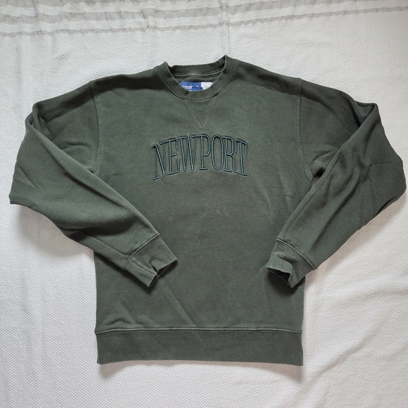 Big Cotton Other - NEWPORT Olive Crewneck Sweatshirt - Classic Logo Pullover